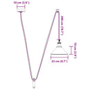 pendellampe højdejusterbar E27 Ø 22 cm metal glans sort