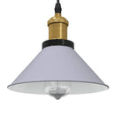 pendellampe højdejusterbar E27 Ø 22 cm metal glans grå
