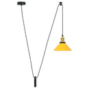 pendellampe højdejusterbar E27 Ø 22 cm metal glans gul