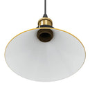 pendellampe højdejusterbar E27 Ø 22 cm metal glans gul