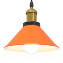 pendellampe højdejusterbar E27 Ø 22 cm metal glans orange
