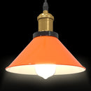 pendellampe højdejusterbar E27 Ø 22 cm metal glans orange