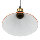 pendellampe højdejusterbar E27 Ø 22 cm metal glans orange