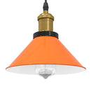 pendellampe højdejusterbar E27 Ø 22 cm metal glans orange