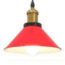 pendellampe højdejusterbar E27 Ø 22 cm metal glans rød
