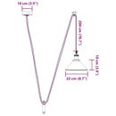 pendellampe højdejusterbar E27 Ø 22 cm metal glans rød