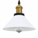 pendellampe højdejusterbar E27 Ø 22 cm metal glans hvid