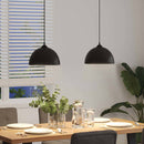 pendellamper 2 stk højdejusterbar E27 Ø 30 cm metal sort