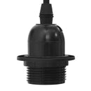 pendellampe med 3 lampeholdere E27 metal sort