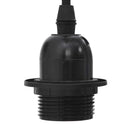 pendellampe med 5 lampeholdere E27 metal sort