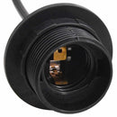 pendellampe med 6 lampeholdere E27 metal sort
