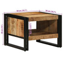 sofabord 50x50x38 cm massivt ru mangotræ