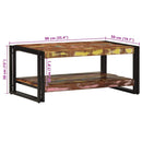 sofabord 90x50x38 cm massivt genbrugstræ flerfarvet