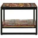 sofabord 90x50x38 cm massivt genbrugstræ flerfarvet
