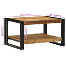 sofabord 70x50x38 cm massivt ru mangotræ