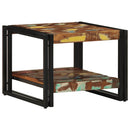 sofabord 50x50x38 cm massivt genbrugstræ flerfarvet