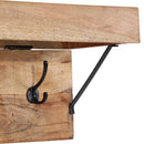 Jakkeholder Vægmonteret Brun 73 x 19 x 23 cm Massivt akacietræ