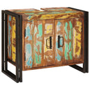Vaskeskab med dør Flerfarvet 71 x 33 x 58 cm Solid genbrugs træ