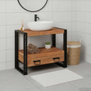 Make-upbord skab Brun 71 x 33 x 58 cm Massivt Akacietræ