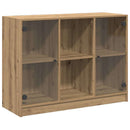 skænk 102x37x75,5 cm konstrueret træ kunsteg