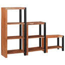 Bogreol 3 pcs Brun 50 x 30 x 110 cm Massivt Akacietræ