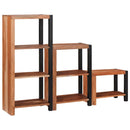 Bogreol 3 pcs Brun 50 x 30 x 110 cm Massivt Akacietræ