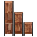 Bogreol 3 pcs Brun 50 x 30 x 110 cm Massivt Akacietræ