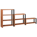 Bogreol 3 pcs Brun 80 x 30 x 110 cm Massivt Akacietræ