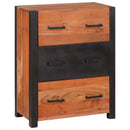 Sideboard 3 pcs Brun 110 x 30 x 75 cm Massivt Akacietræ