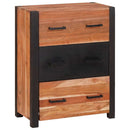 Sideboard 3 pcs Brun 165 x 30 x 75 cm Massivt Akacietræ