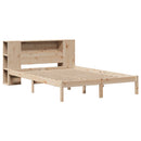 seng med reol uden madras 135x190 cm massivt fyrretræ