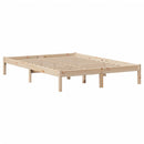 seng med reol uden madras 135x190 cm massivt fyrretræ