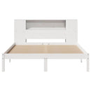 seng med reol uden madras 135x190 cm massivt fyrretræ hvid