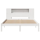 seng med reol uden madras 140x190 cm massivt fyrretræ hvid