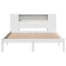 seng med reol uden madras 160x200 cm massivt fyrretræ hvid