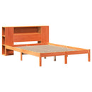 seng med reol uden madras 140x200cm massivt fyrretræ gyldenbrun