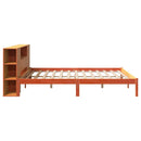 seng med reol uden madras 200x200cm massivt fyrretræ gyldenbrun