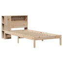 seng med reol uden madras 75x190 cm massivt fyrretræ