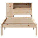 seng med reol uden madras 75x190 cm massivt fyrretræ