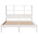 seng med reol uden madras 160x200 cm massivt fyrretræ hvid