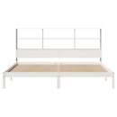 seng med reol uden madras 180x200 cm massivt fyrretræ hvid