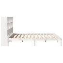 seng med reol uden madras 180x200 cm massivt fyrretræ hvid