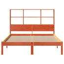 seng med reol uden madras 120x190cm massivt fyrretræ gyldenbrun