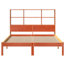 seng med reol uden madras 135x190cm massivt fyrretræ gyldenbrun