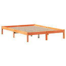 seng med reol uden madras 140x190cm massivt fyrretræ gyldenbrun