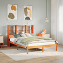 seng med reol uden madras 150x200cm massivt fyrretræ gyldenbrun