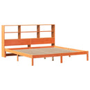 seng med reol uden madras 200x200cm massivt fyrretræ gyldenbrun