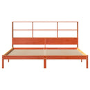 seng med reol uden madras 200x200cm massivt fyrretræ gyldenbrun