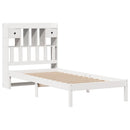 seng med reol uden madras 90x190 cm massivt fyrretræ hvid