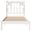 seng med reol uden madras 90x190 cm massivt fyrretræ hvid